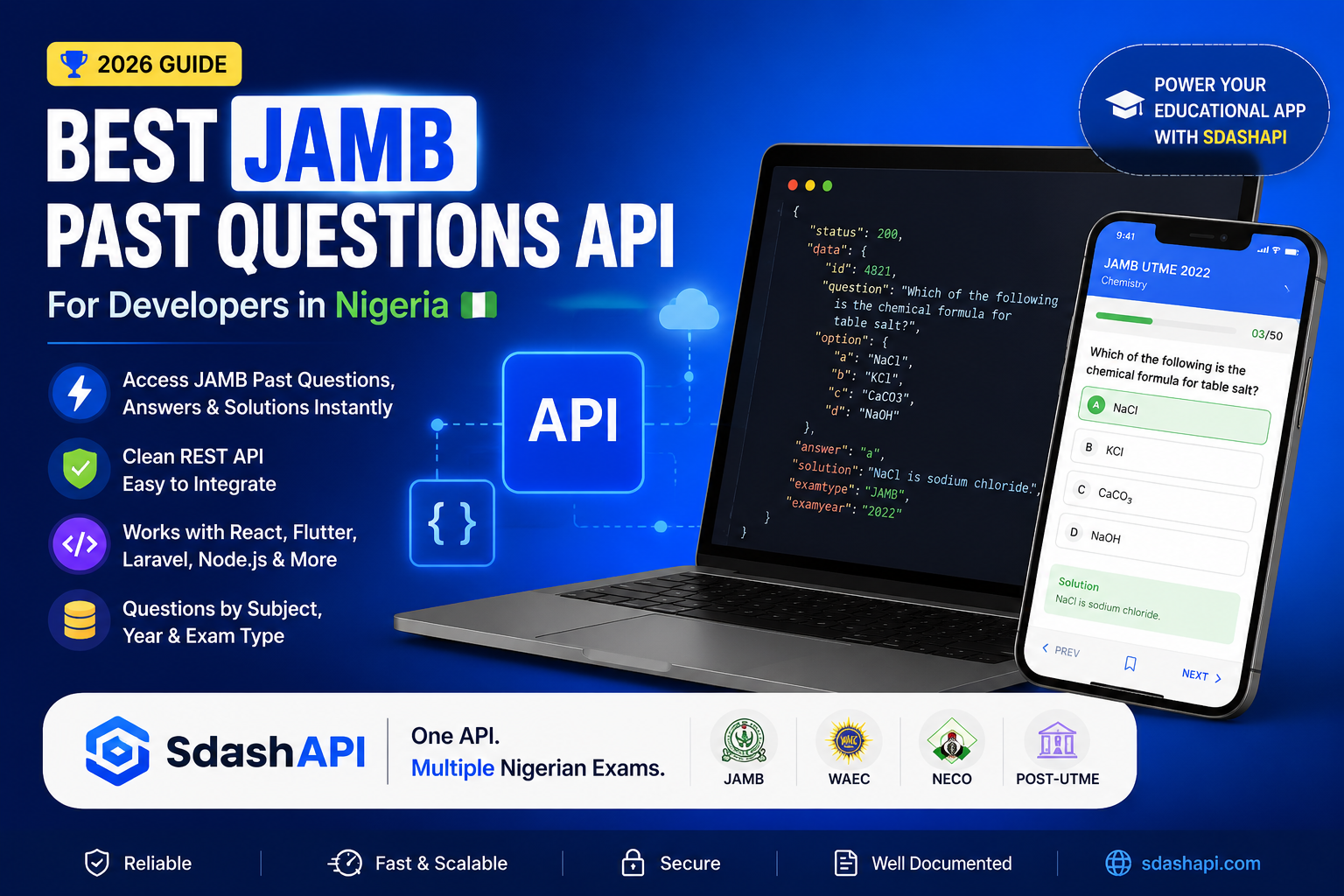 Best JAMB Past Questions API for Developers in Nigeria