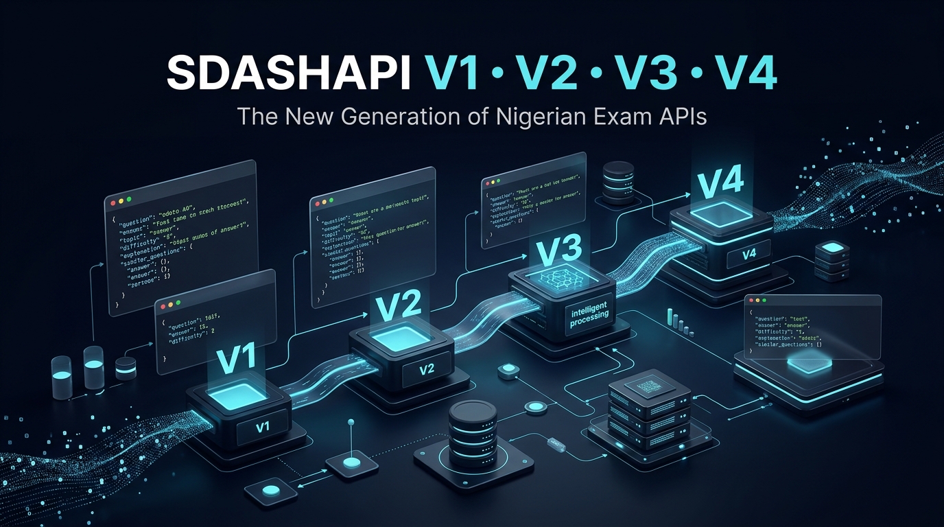 SdashAPI V1, V2, V3 and V4: The New Nigerian Exam API for Developers