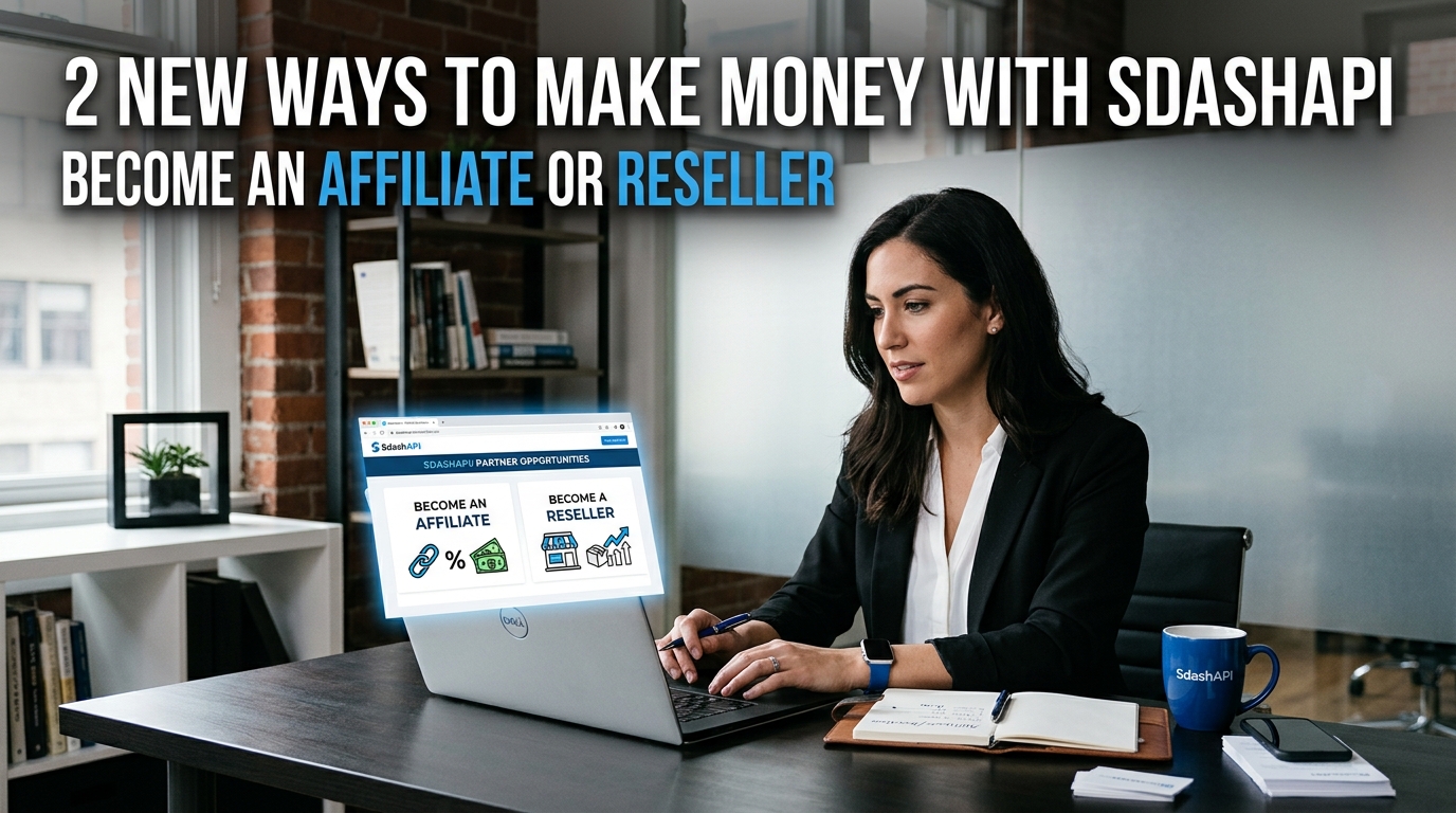 2 New Ways to Make Money With SdashAPI: Become an Affiliate or Reseller